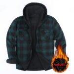 Hooded Shirt JM319 Hooded Fleece-Lined Shirt Jacket