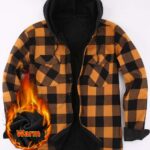 Hooded Shirt JM319 Hooded Fleece-Lined Shirt Jacket