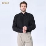 Solid-colored shirt LF631 Button-Down Formal Dress Shirt