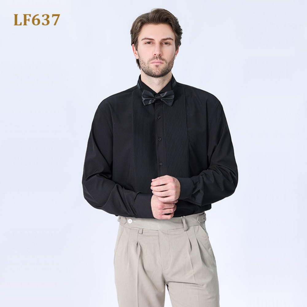 Solid-colored shirt LF631 Button-Down Formal Dress Shirt