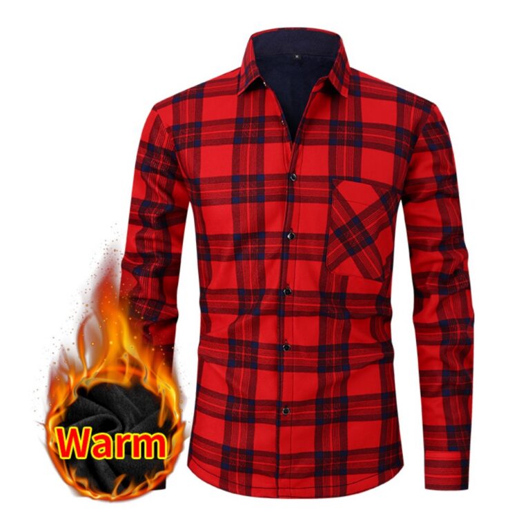 Plaid shirt BN17 Fleece-Lined Plaid Shirt