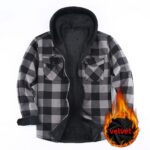 Hooded Shirt JM319 Hooded Fleece-Lined Shirt Jacket
