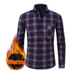 Plaid shirt BN17 Fleece-Lined Plaid Shirt
