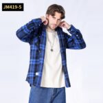 Hooded Shirt JM419 Hooded Plaid Shirt