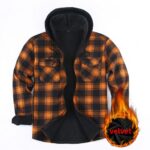 Hooded Shirt JM319 Hooded Fleece-Lined Shirt Jacket