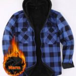 Hooded Shirt JM319 Hooded Fleece-Lined Shirt Jacket