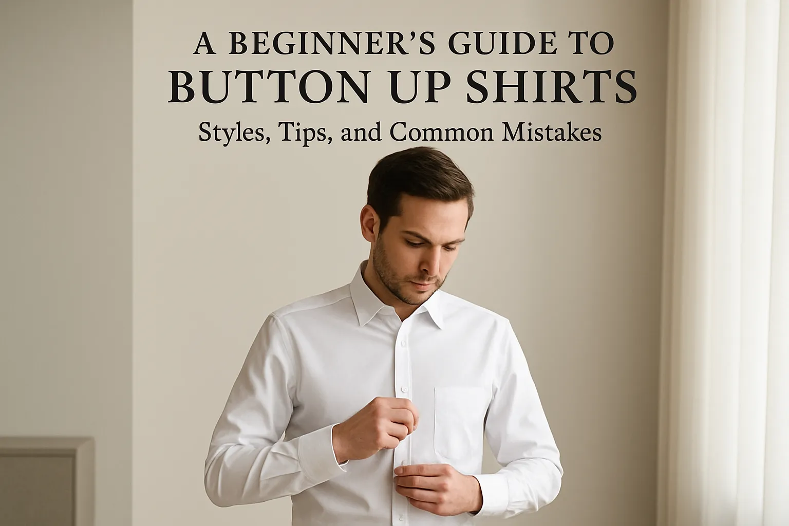 A Beginner's Guide to Button Up Shirts: Styles, Tips, and Common Mistakes hero image